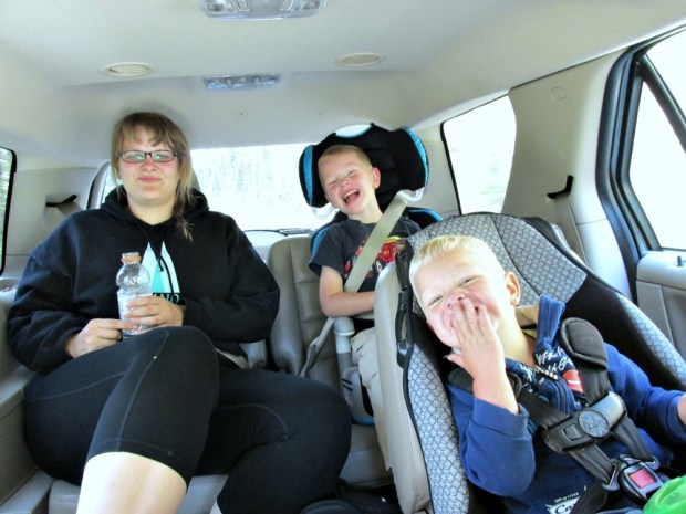 Joe took this picture, explaining that this is how we spent most of the trip.